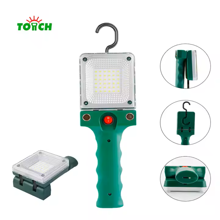 Lampes de travail à LED pour l'extérieur Lampe de travail portable Type-C Chargement USB avec aimant et crochet Nouveau design