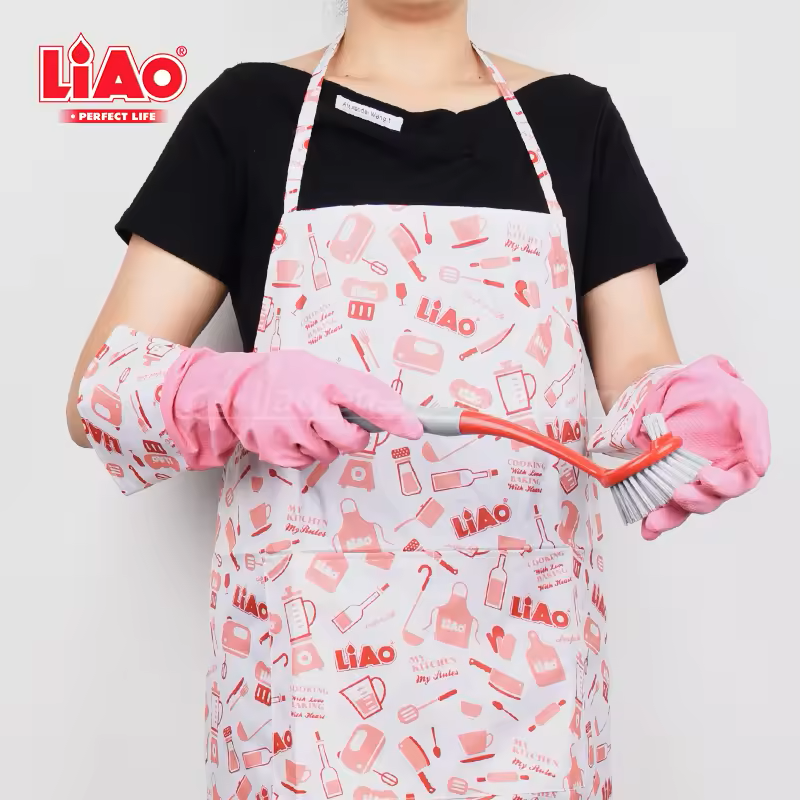 Ensemble de tablier et gants professionnels en latex naturel